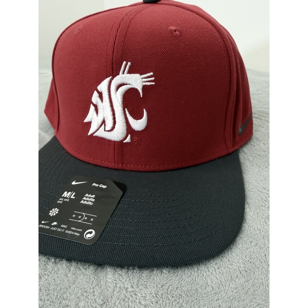 Nike Dri-Fit Washington State Cougars Hat Pro Cap Adult M/L Crimson SnapBack